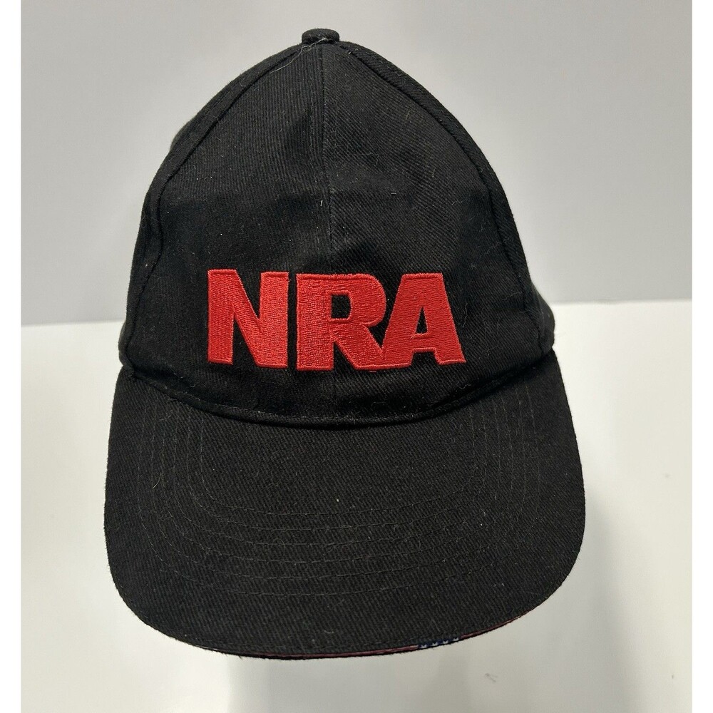NRA Hat Unisex Adjustable Solid Black Stand & Fight USA NWT